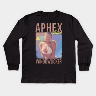 Aphex Twin Vintage 1971 // Windowlicker Original Fan Design Artwork Kids Long Sleeve T-Shirt
